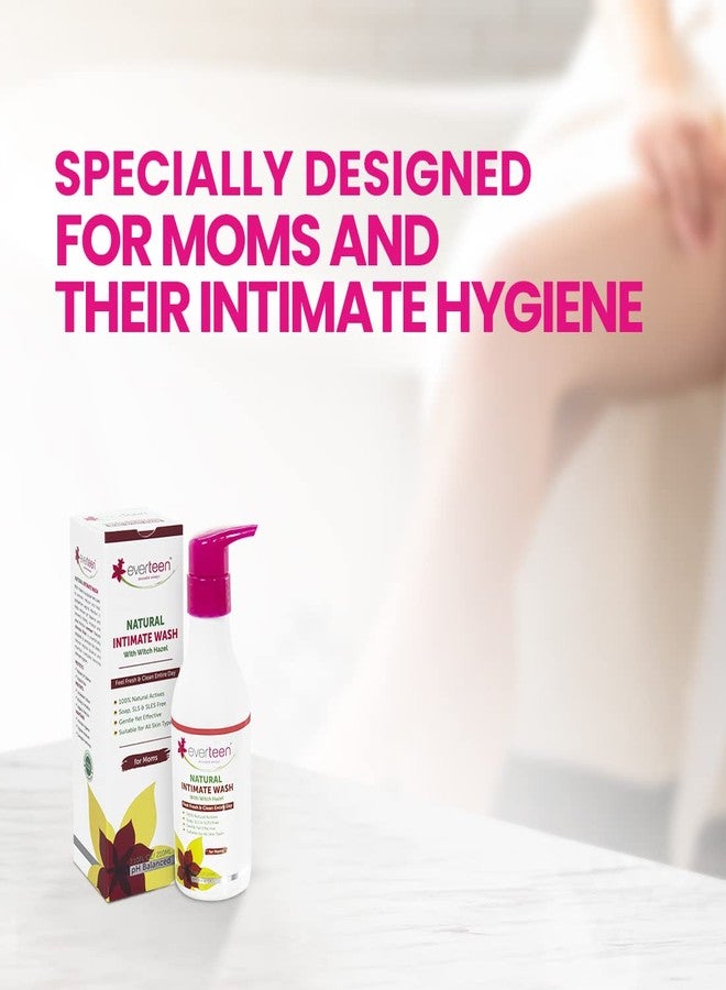 إيفرتين غسول إيفرتين للمناطق الحساسة بخلاصة بندق الساحرة مع النيم، ونبق البحر، وزيت شجرة الشاي، والصبار للعناية اليومية بالنظافة الأنثوية - 4 عبوات (210 مل لكل عبوة) - Image 2